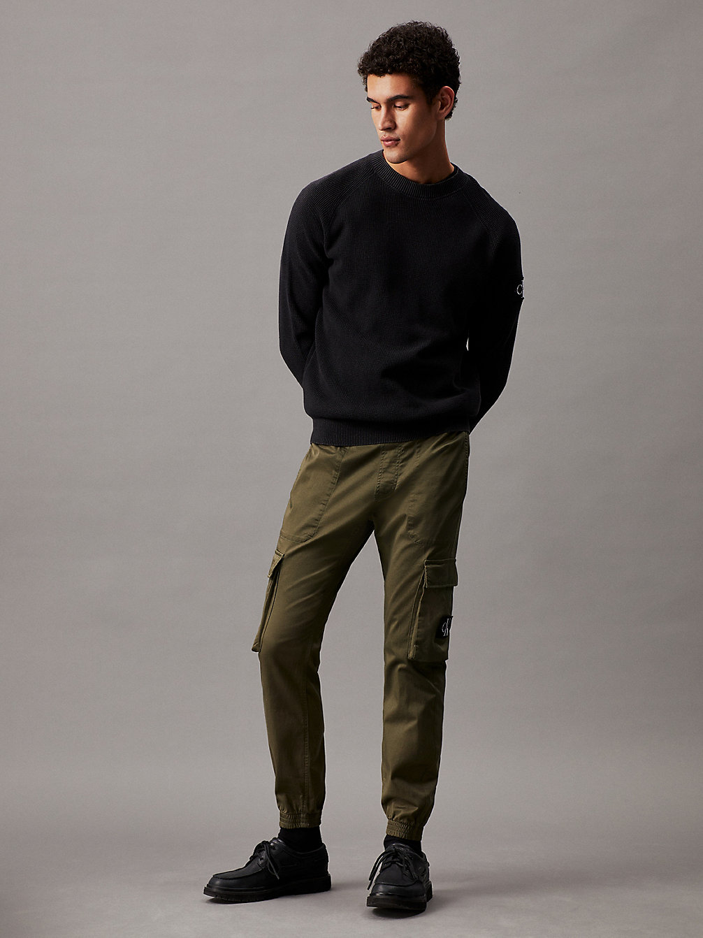 DUSTY OLIVE Pantaloni Cargo Lavato Skinny undefined Uomini Calvin Klein