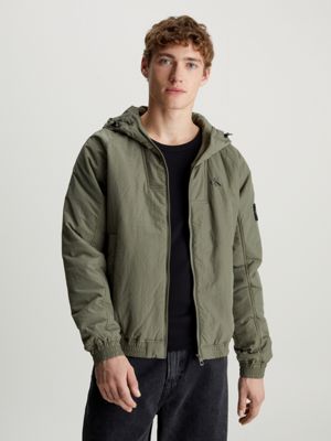 Nylon shop hooded jacket