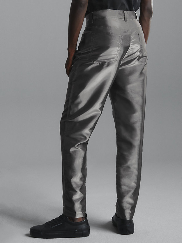 pantalon métallisé ample années 90 liquid metal pour hommes calvin klein jeans