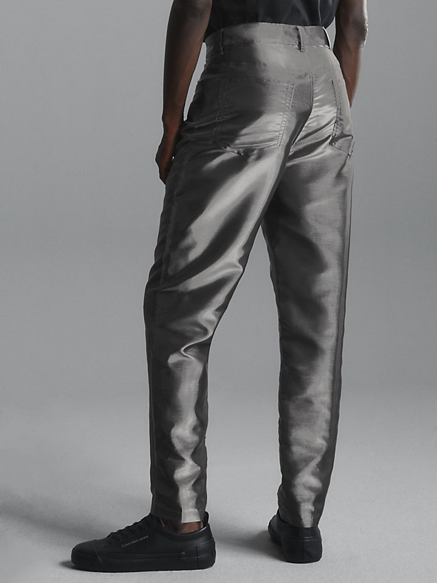 pantalon métallisé ample années 90 black pour hommes calvin klein jeans