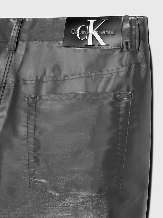 black 90's loose metallic trousers for men calvin klein jeans