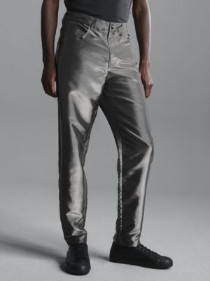 Pantalon De Survêtement à Paillettes Métallisé - Style Années 70/80 - Jambes Larges Pour Fête, Festival, Soirée