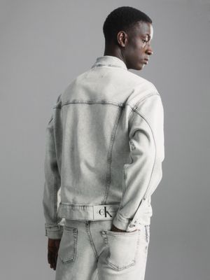 Calvin klein white hot sale denim jacket