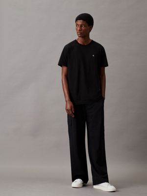 ck black relaxed milano jersey cargo pants for men calvin klein jeans