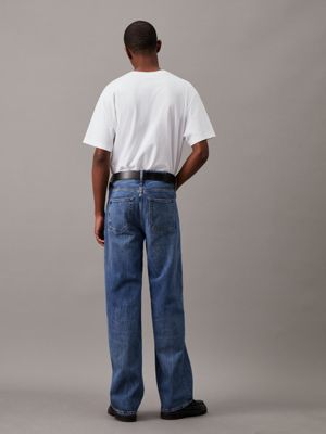 jean loose straight denim pour hommes calvin klein jeans
