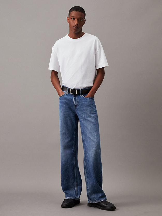 jean loose straight denim dark pour hommes calvin klein jeans