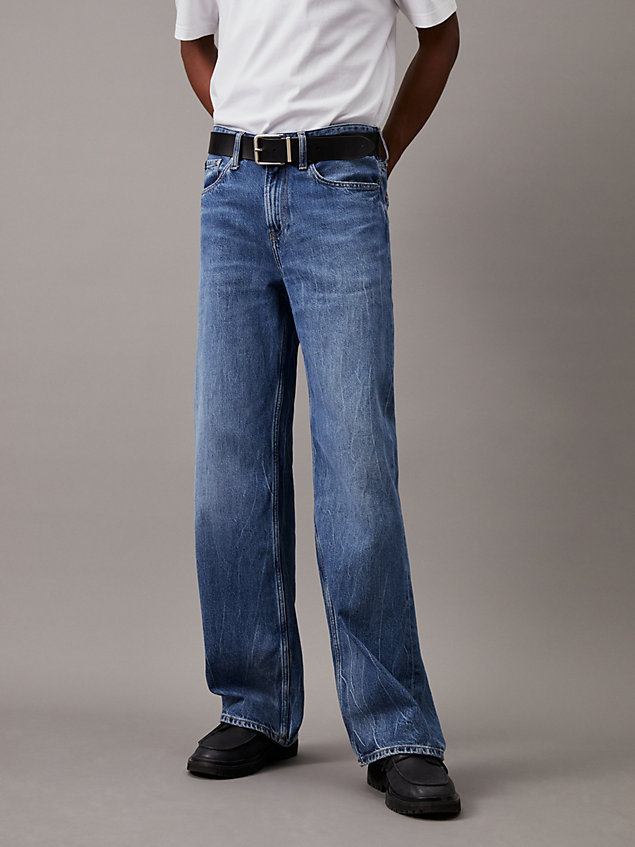 loose straight jeans denim de hombres calvin klein jeans