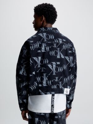 Buy Calvin Klein Jeans Monogram Detail Vest Jacket In Blue