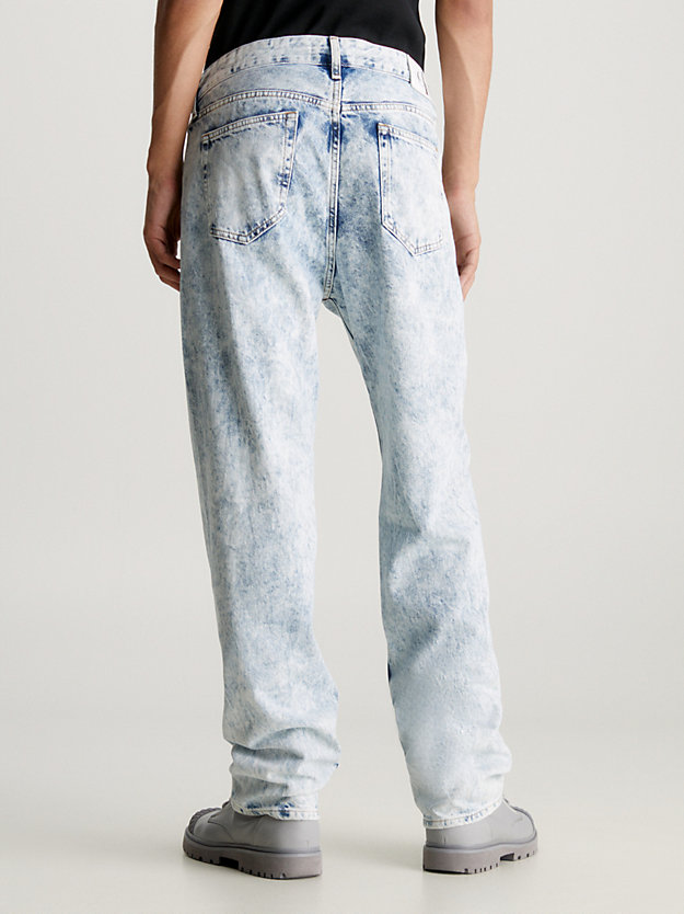 denim light jeansy straight w stylu lat 90. dla mężczyźni - calvin klein jeans