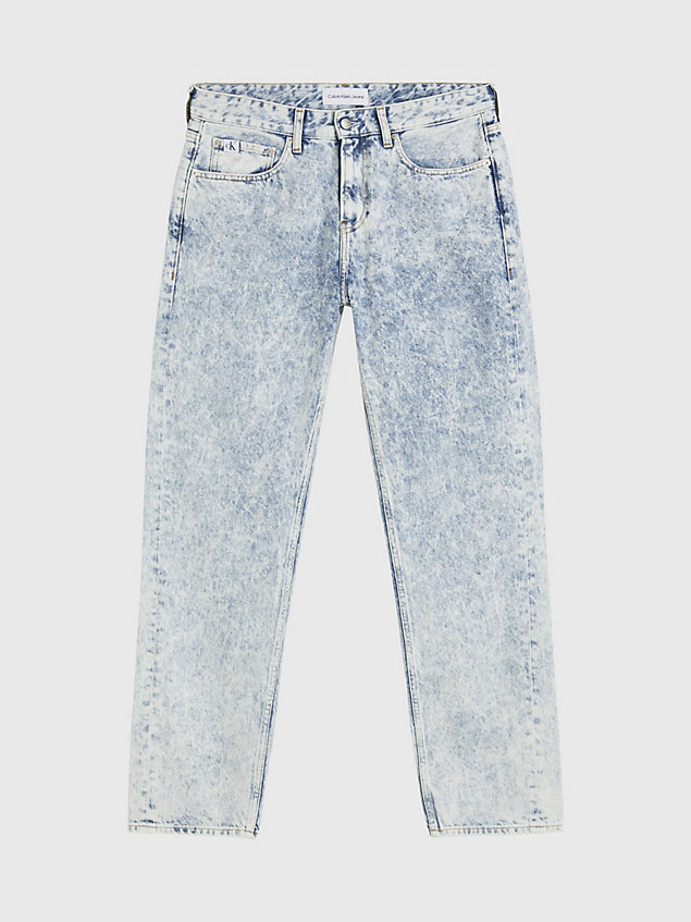 blue jeansy straight w stylu lat 90. dla mężczyźni - calvin klein jeans