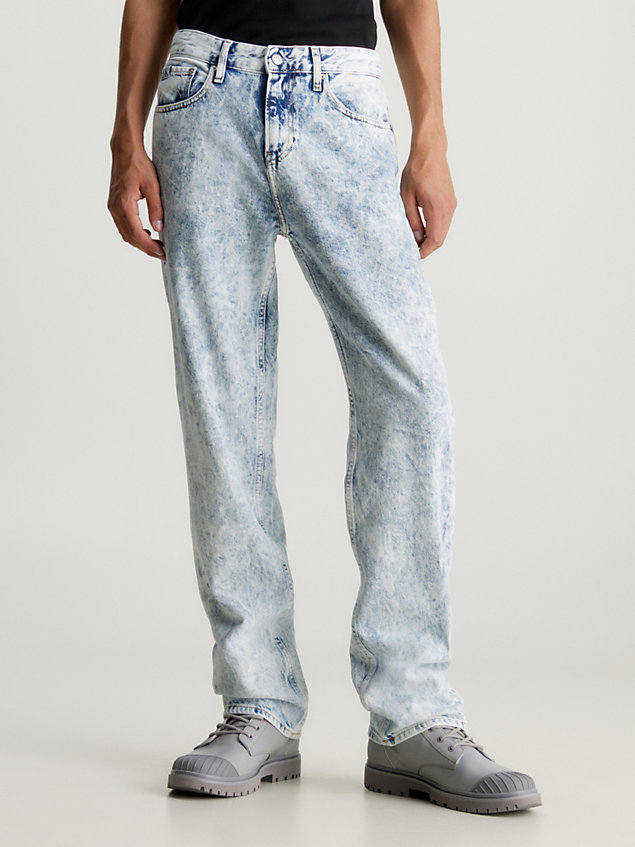 blue 90's straight jeans for men calvin klein jeans