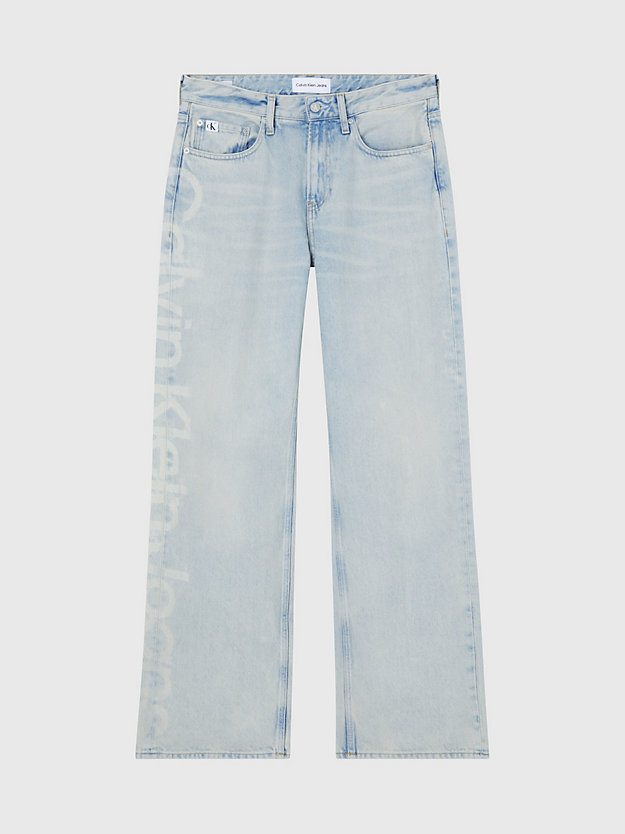 jean ample à logo 90's denim light pour hommes calvin klein jeans