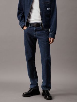Calça Calvin Klein Jeans Straight 5 Pockets Masculino Azul Medio – Mr. Boss
