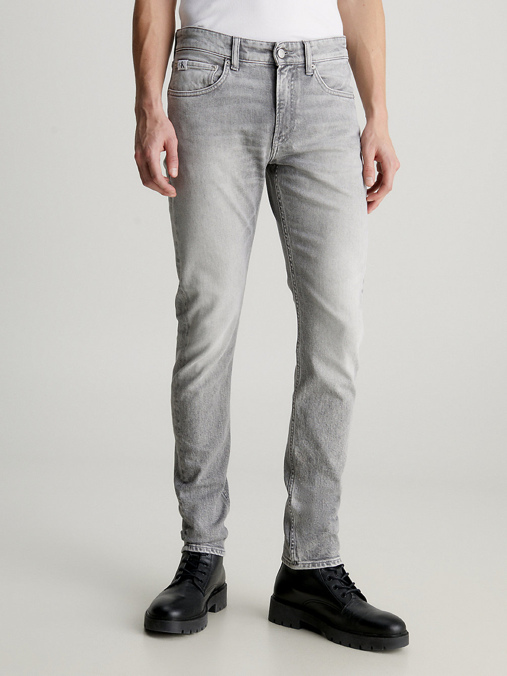DENIM GREY Slim Tapered Jeans undefined Uomini Calvin Klein