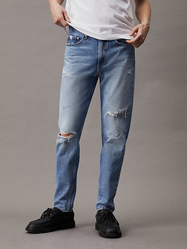 tapered jeans denim da uomini calvin klein jeans