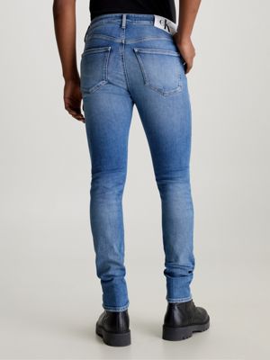 Calvin Klein Jeans Skinny Fit Jeans In Dark Wash-Blue for Men