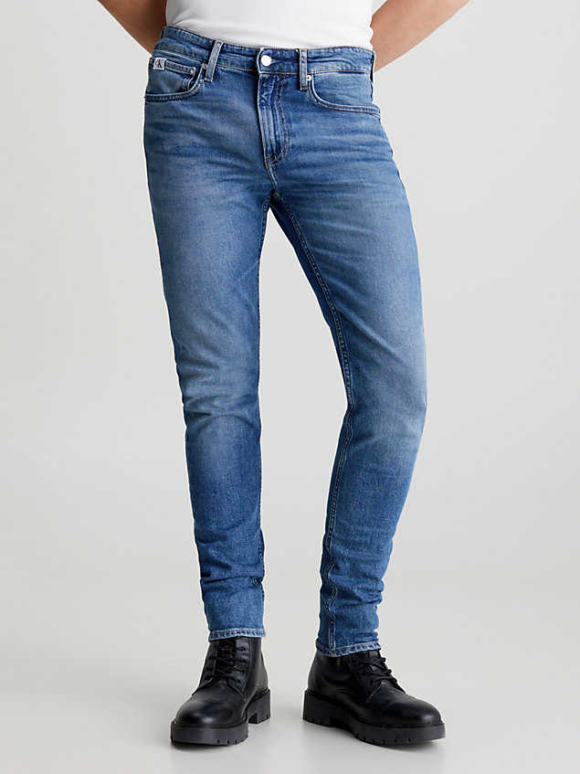 slim tapered jeans denim de hombres calvin klein jeans