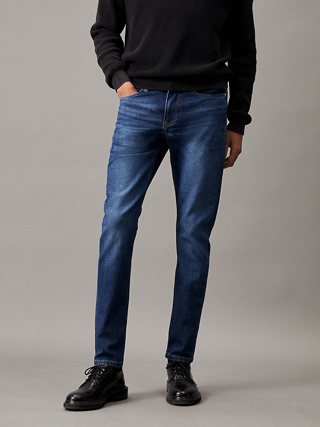 denim jeansy slim tapered dla mężczyźni - calvin klein jeans