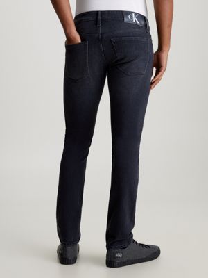 CALVIN KLEIN JEANS - Men's slim logo jeans - black - J30J3238581BY