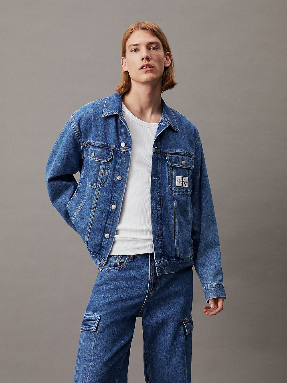 DENIM MEDIUM Giubbotto Di Jeans 90's undefined Uomini Calvin Klein