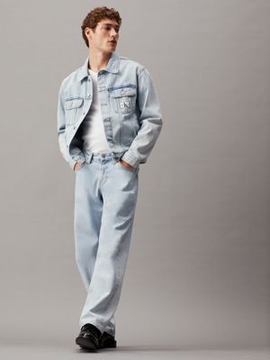 Calvin Klein Jeans, BOXY OVERSIZED DENIM JACKET, Dnm Med 1A4