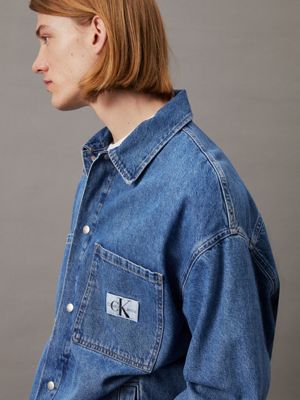 Calvin Klein Jeans, BOXY OVERSIZED DENIM JACKET, Dnm Med 1A4