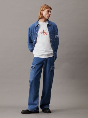 Calvin Klein Jeans, BOXY OVERSIZED DENIM JACKET, Dnm Med 1A4