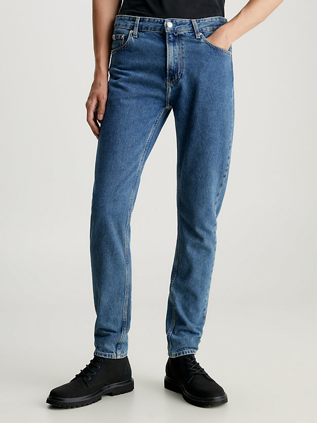 denim medium autentyczne jeansy dad dla mężczyźni - calvin klein jeans