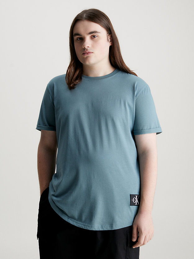 goblin blue plus size cotton badge t-shirt for men calvin klein jeans