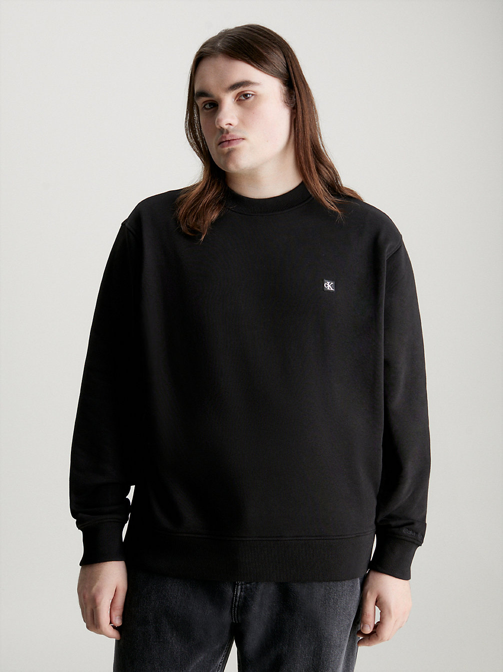 CK BLACK > Grote Maat Sweatshirt Van Badstofkatoen > undefined heren - Calvin Klein
