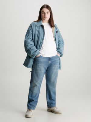 denim medium tapered jeans in großen größen für herren - calvin klein jeans