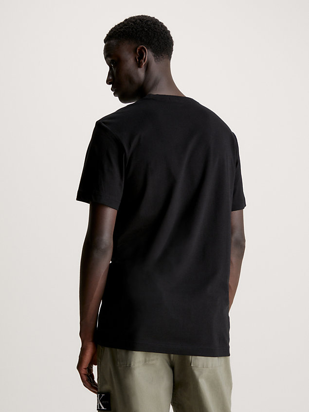 black multi logo t-shirt for men calvin klein jeans