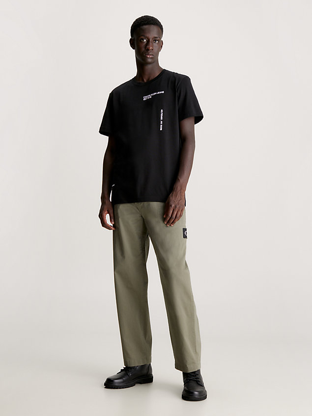 camiseta multilogo black de hombre calvin klein jeans