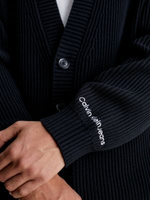 Mens black knitted outlet cardigan