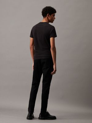 denim black ragular tapered jeans for men calvin klein jeans