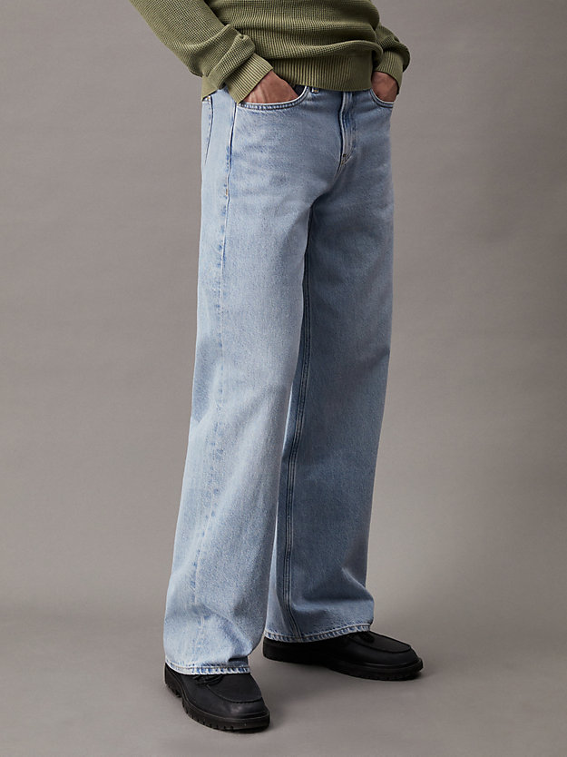 denim light loose straight jeans for men calvin klein jeans