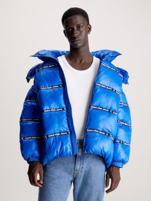 Calvin klein cheap blue puffer jacket