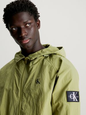 Calvin klein deals nylon hooded jacket