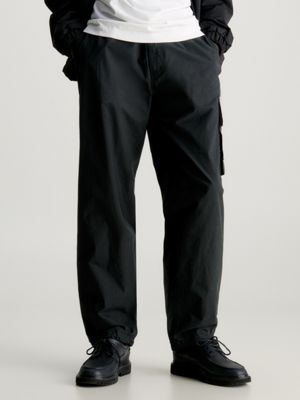 Calvin Klein Jeans PREMIUM ESSENTIALS WOVEN PANT - Cargo trousers - black -  Zalando