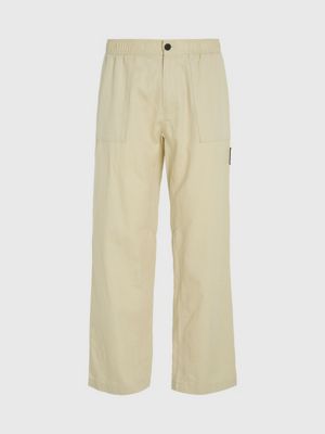 green haze cotton linen trousers for men calvin klein jeans