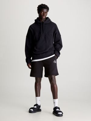 Fleece jogger shorts online men