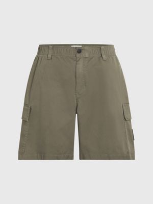 Relaxed Cotton Twill Cargo Shorts Calvin Klein J30J325140LDY