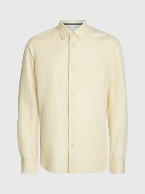 green haze linen cotton shirt for men calvin klein jeans