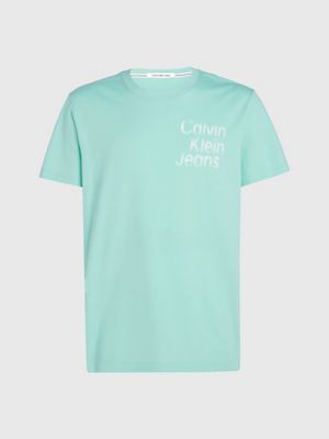 blue tint logo t-shirt for men calvin klein jeans