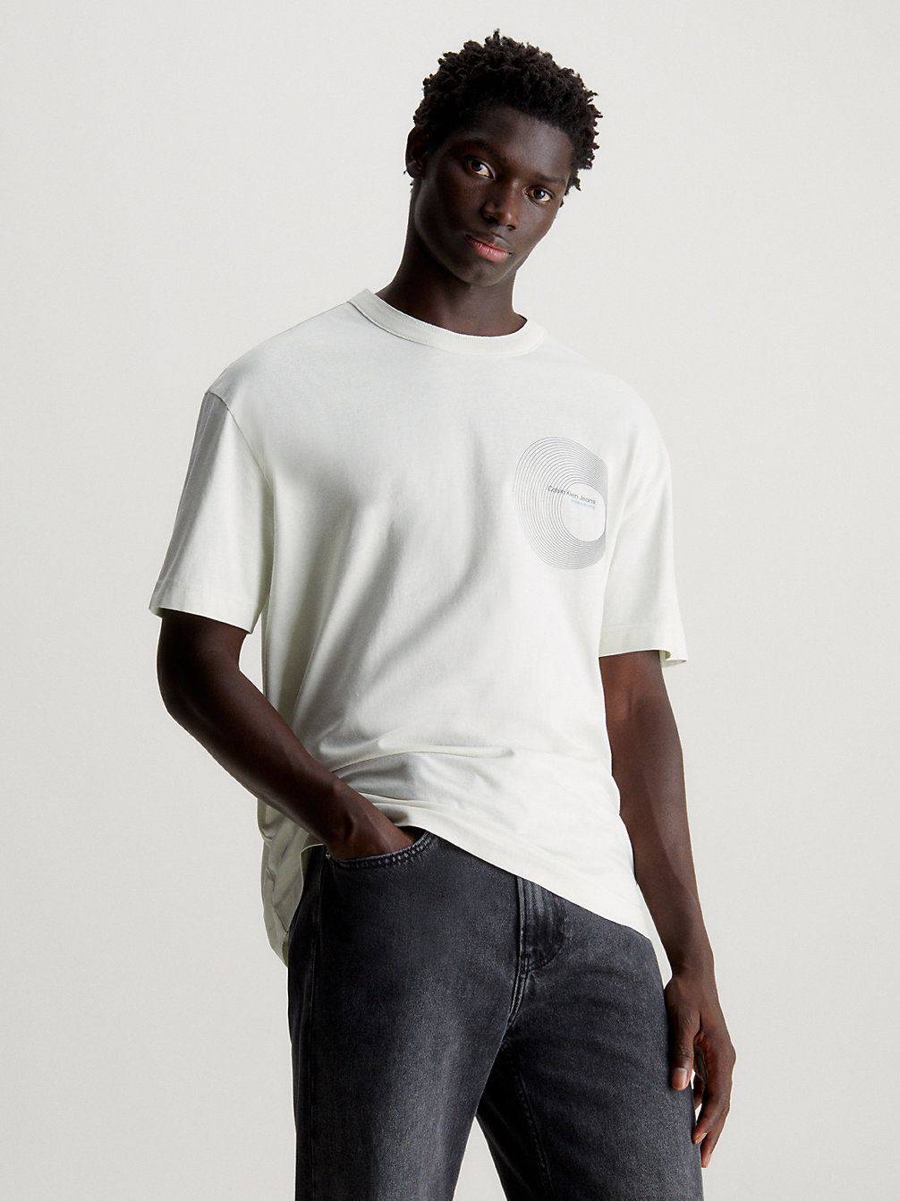 ICICLE T-Shirt Con Logo Grafico Taglio Relaxed undefined Uomini Calvin Klein