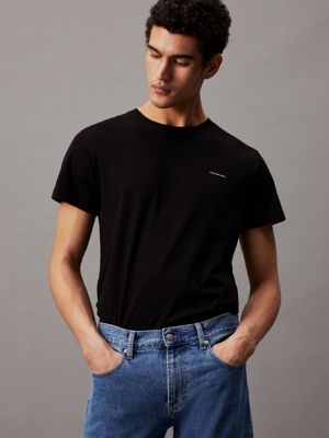 dark juniper / ck black 2 pack cotton t-shirts for men calvin klein jeans