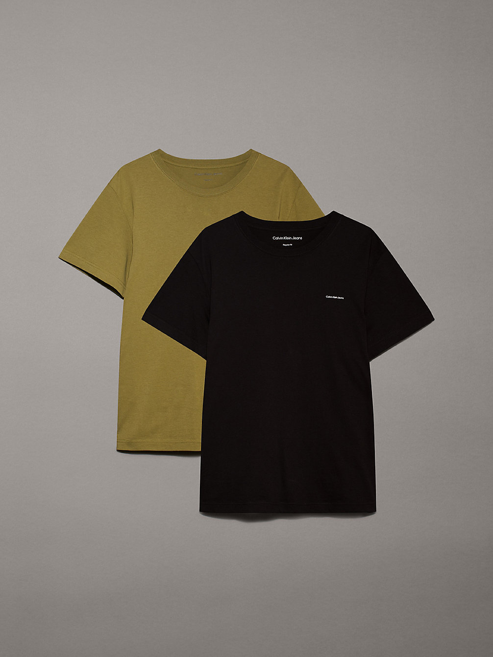 DARK JUNIPER / CK BLACK T-Shirt In Cotone (Confezione Da 2) undefined Uomini Calvin Klein