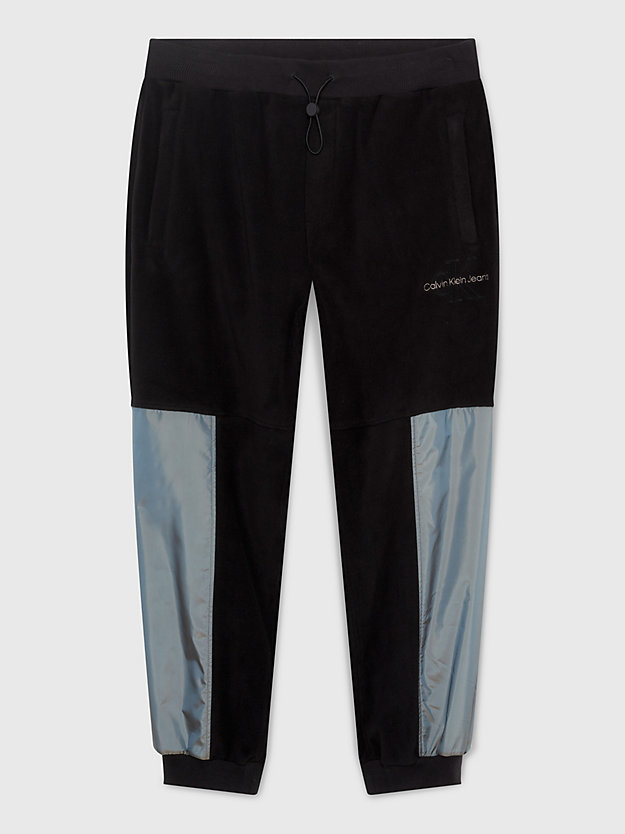 ck black relaxed polar fleece joggers for men calvin klein jeans
