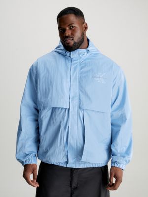 Mens light clearance blue windbreaker jacket