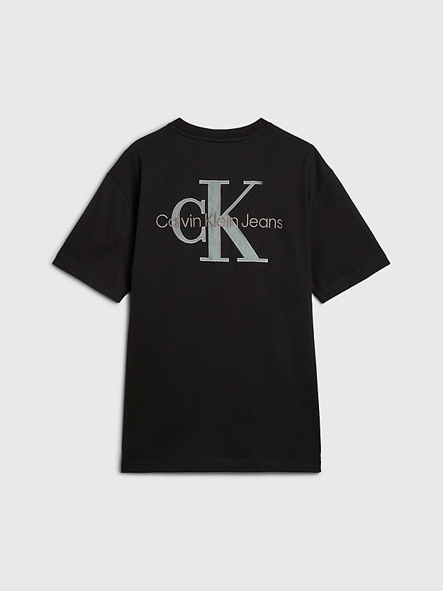 ck black relaxed back logo t-shirt for men calvin klein jeans